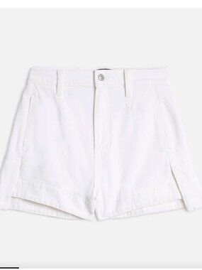 NYT 7 For All Mankind TAILORED DENIM SHORTS  (Color: Brilliant White)